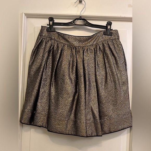 See By Chloe Gold Pleated Mini Skirt - Picture 1 of 7